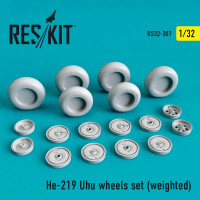 Reskit RS48-0307 He-219 Uhu wheels set Tamiya 1/48