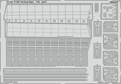 Eduard 32430 SET P-40F landing flaps (TRUMP)