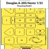 Art Scale 200-M32063 Douglas A-20G Havoc wheels and canopy frame paint masks (outside only) 1/32