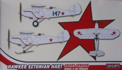 Kora Model 72136 Hawker Estonian Hart Wheel&amp;Ski (Soviet serv.) 1/72