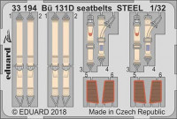 Eduard 33194 Bu 131D seatbelts STEEL 1/32