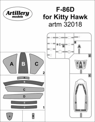 Fly model M3218 Masks for F-86D Sabredog (KITTYH) 1/32