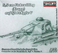 Kora Model C7208 5,5cm Flakzwilling (Krupp) Sfl PzKpfw V 1/72