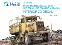 Quinta Studio QD35028 KHD A3000, Magirus S330, KHD S3000, KHD S3000/SS M Maultier (ICM) 3D Декаль интерьера кабины 1/35