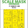 Art Scale 200-M48279 Lockheed F-104G/S Starfighter wheels and canopy frame paint mask (inside and outside) 1/48