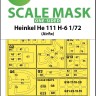 Art Scale 200-M72018 Heinkel He-111H-6 Kabuki wheels and canopy frame paint masks (outside only) 1/72