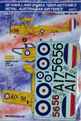 Kora Model DEC48130 DH.82A Tiger Moth Mk.II (RAAF) Pt.I декали 1/48