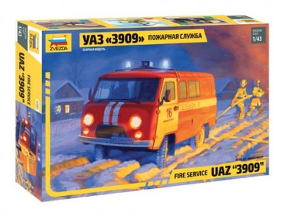 Звезда 43001 УАЗ "3909" Пожарная служба 1:43 1/43
