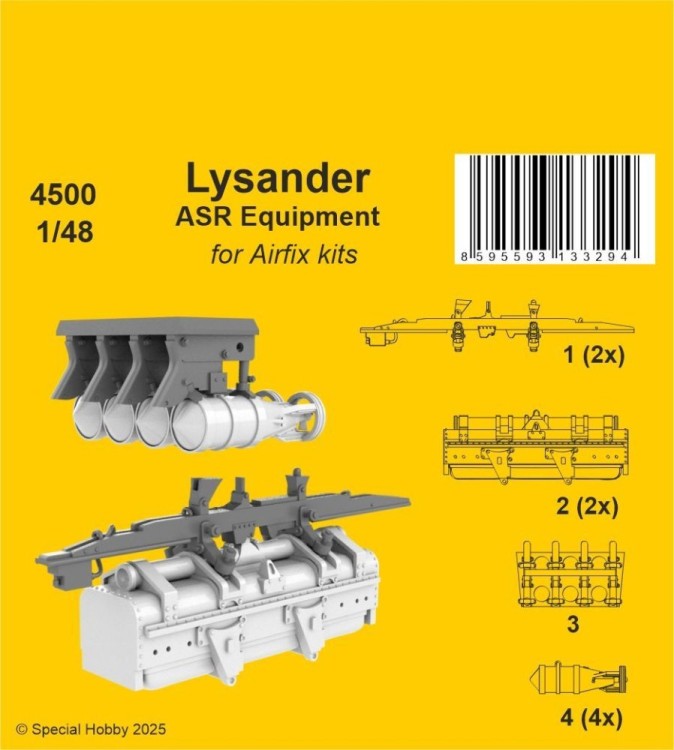 CMK SP4500 Lysander ASR Equipment (AIRFIX) 1/48
