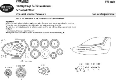 New Ware NWA-M1163 Mask F-35B Lightning II BASIC (TAM) 1/48