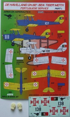 Kora Model DEC72295 DH.82/82A Portuguese Service Part 1 декали декали 1/72