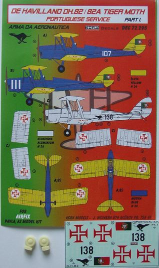 Kora Model DEC72295 DH.82/82A Portuguese Service Part 1 декали декали 1/72