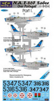 Lf Model C48201 1/48 Decals F-86F Sabre over Portugal (HAS) Part 1