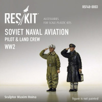 Reskit RSF48-0003 Soviet Naval Aviation pilot & land crew (WW2) 1/48 Eduard, Hasegawa, Zvezda , Airfix, Academy, Fujimi, HobbyBoss 1/48