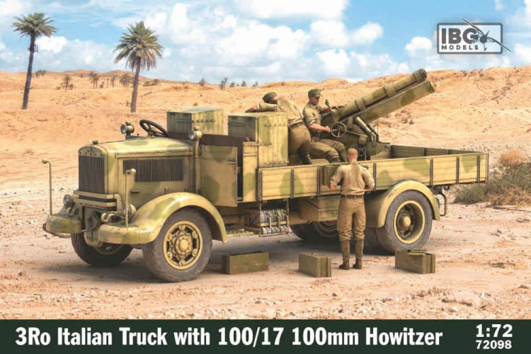 IBG Models 72098 3Ro Italian Truck with 100/17 100mm Howitzer 1/72