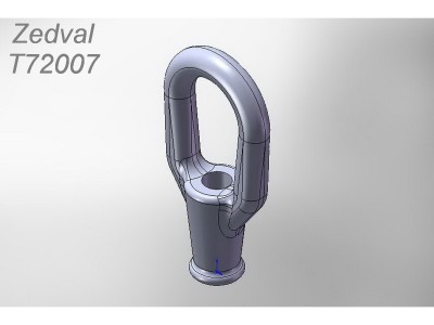 Zedval T72007 Трос Ф0,3 мм с коушами вариант 1 для авто бронетехники СССР и России 1/72