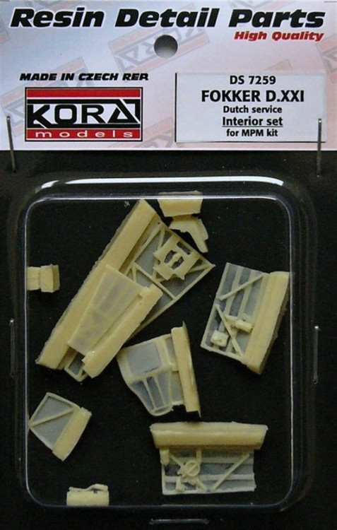 Kora Model DS7259 Fokker D.XXI Dutch service Interior Set (MPM) 1/72