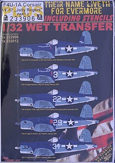 HGW 233906 F4U-1A Corsair VF-17 'Jolly Rogers' PLUS Pt.2 1/32