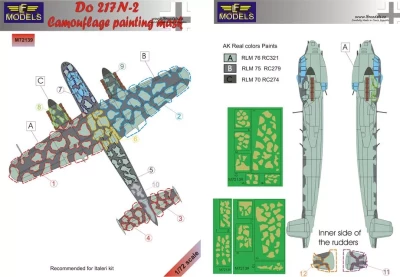 Lf Model M72139 Mask Do 217 N-2 Camouflage painting (ITAL) 1/72
