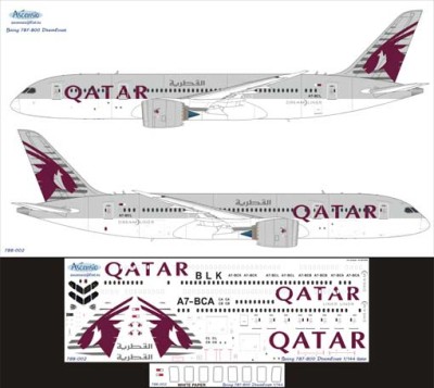 Ascensio 788-002 Boeing 787-8 Dreamliner (Qatr Arways) 1/144