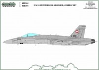 Model Maker Decals D48201 McDonnell-Douglas F/A-18C/D Switzerland Air Force, generic set 1/48