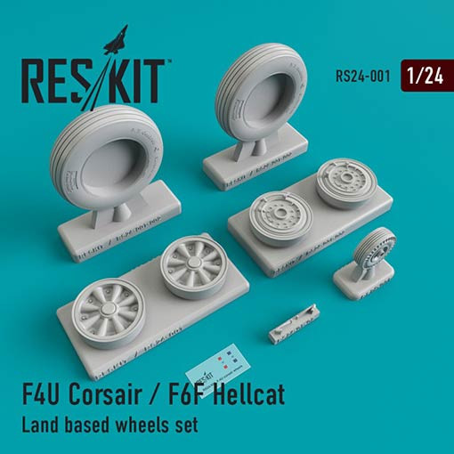 Reskit RS24-0001 F4U Corsair/F6F Hellcat wheels set (AIRFIX) 1/24