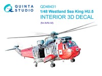 Quinta studio QD48431 Westland Sea King HU.5 (Airfix) 3D Декаль интерьера кабины 1/48