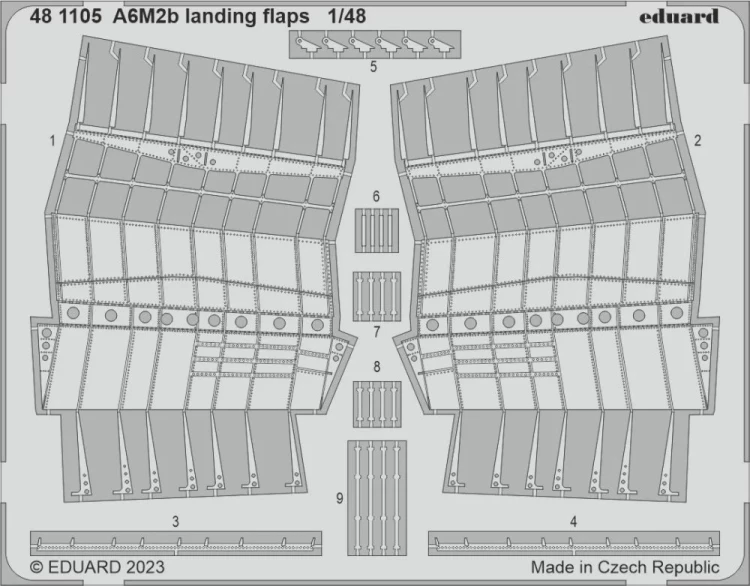 Eduard 481105 SET A6M2b landing flaps (ACAD) 1/48