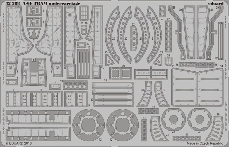 Eduard 32388 SET A-6E TRAM undercarriage (TRUMP) 1/32