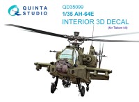 Quinta studio QD35099 AH-64E (Takom) 3D Декаль интерьера кабины 1/35