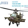 Quinta studio QD35099 AH-64E (Takom) 3D Декаль интерьера кабины 1/35