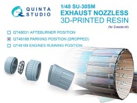 Quinta studio QT48168 Сопла двигателей Су-30СМ (парковочное положение, опущенные) (Звезда) 1/48