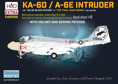 HAD 481005 Decal KA-6D/A-6E Intruder w/ helmet&amp;sewing p. 1/48