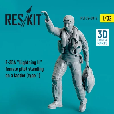 Reskit F32019 F-35A Lightning II female p. stand.+ledder 1 1/32