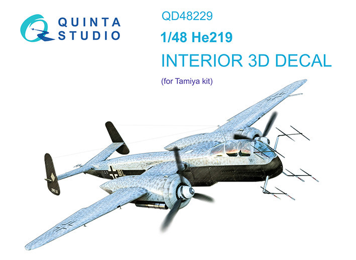 Quinta studio QD48229 He 219 (Tamiya) 3D Декаль интерьера кабины 1/48