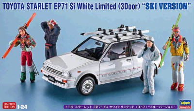 Hasegawa 20610 TOYOTA STARLET EP71 Si White Limited (3Door) &quot;SKI VERSION&quot; (3-дверный) «Лыжная версия» (Limited Edition) 1/24