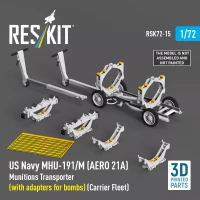 Reskit R72015 MHU-191/M Munit.Transp.(w/ adapters bombs) 1/72