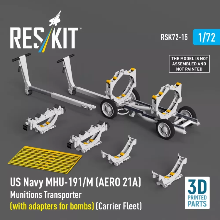 Reskit R72015 MHU-191/M Munit.Transp.(w/ adapters bombs) 1/72