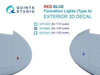 Quinta studio QP48063 Навигационные Огни (Тип А), Красный+Синий 1/48