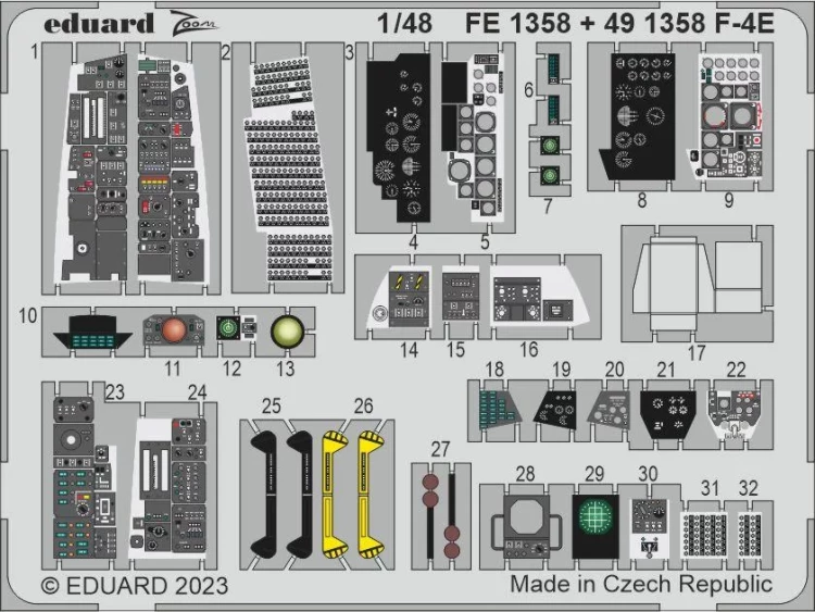 Eduard FE1358 F-4E (MENG) 1/48