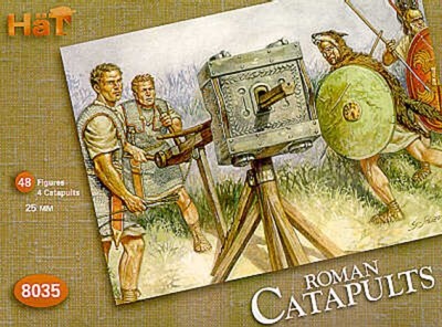 HAT 8035 Roman Catapults. 16 x Hastati 16 x Velites,12 x Catapult crew 4 x Romans standards/horns 1/72