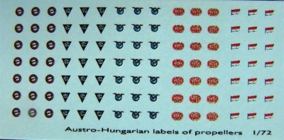 LF Model C72119 Decals Austro-Hungarian propeller labels 1/72