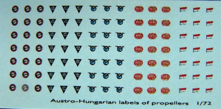 LF Model C72119 Decals Austro-Hungarian propeller labels 1/72