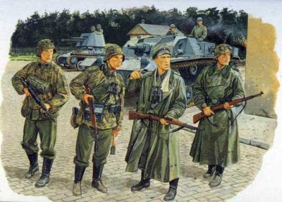 Dragon 6407 Германские панцергренадёры (K. &quot;Panzer&quot; Meyer, SS-Div (mot.) LSSAH, Мариуполь, 1941) 1/35