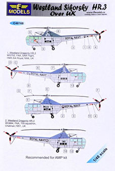 Lf Model C48168 Decals W.Sikorsky HR.3 over UK 1/48