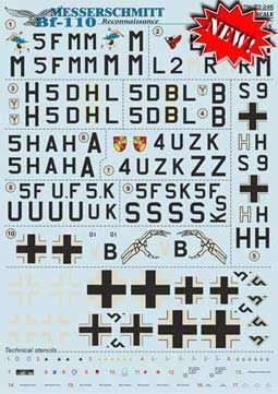 Print Scale 72-246 Bf110 Reconnaissance 1/72