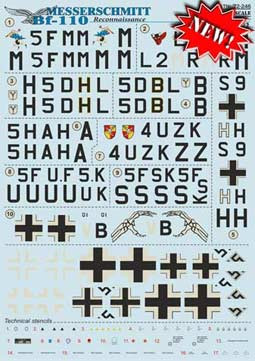 Print Scale 72-246 Bf110 Reconnaissance 1/72