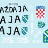 Star Decals 35-C1085 M47 Patton # 1. Balkan War & Peace. Jugoslavia JNA, Croatia HV and Bosnia ABiH 1/35