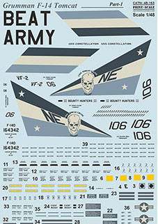 Print Scale 48-163 Grumman F-14 Tomcat Pt.1 (wet decals) 1/48