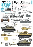 Star Decals 35-C1333 Pz.Kpfw.VI Tiger I sPzAbt 502 # 1.Initial / Early production Tigers 1942-43 1/35